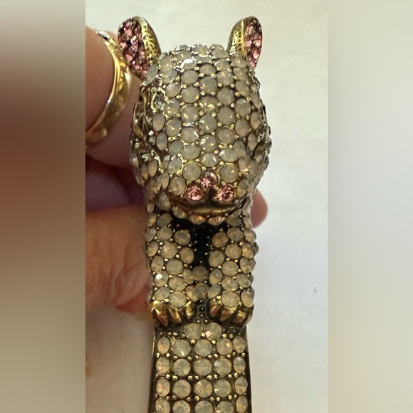 Scarce HEIDI DAUS Honey BUNNY Rhinestone 3-D Bangle Bracelet - Picture 3 of 5